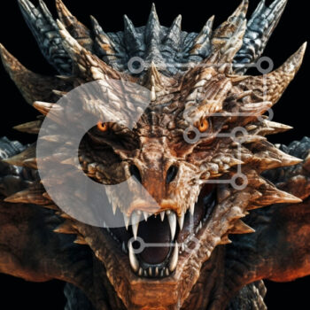 Intra Συλλεκτικό Ξύλινο Παζλ Plywood  4mm - Γοητευτική εικόνα από το κεφάλι ενός δράκου από κοντά Σε Ξύλινο Κουτί - Διαστάσεις Puzzle: 10x10 cm – 25 κομμάτια - Image 1