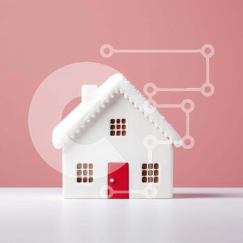 Intra Συλλεκτικό Ξύλινο Παζλ Plywood  4mm - Μικρό μοντέλο του Λευκού Οίκου σε πορτοκαλί φόντο Σε Ξύλινο Κουτί - Διαστάσεις Puzzle: 10x10 cm – 25 κομμάτια - Image 1