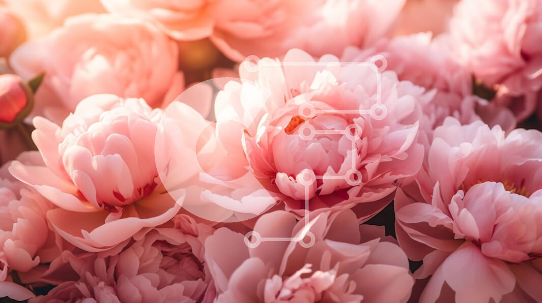 Intra Συλλεκτικό Ξύλινο Παζλ Plywood  4mm - Κοντινό πλάνο ροζ λουλουδιών σε πλήρη άνθιση Σε Ξύλινο Κουτί - Διαστάσεις: 10x10 cm – 25 κομμάτια