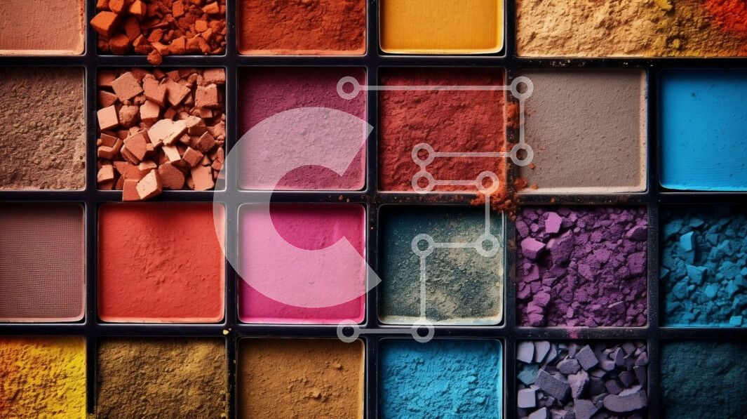 Intra Συλλεκτικό Ξύλινο Παζλ Plywood  4mm - Ζωντανή παλέτα μακιγιάζ με ποικιλία από σκιές ματιών, ρουζ και μπρονζέ αποχρώσεις Σε Ξύλινο Κουτί - Διαστάσεις Puzzle: 10x10 cm – 25 κομμάτια