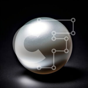 Intra Συλλεκτικό Ξύλινο Παζλ Plywood  4mm - Όμορφη εικόνα ενός λευκού μαργαριταριού σε μια μαύρη επιφάνεια Σε Ξύλινο Κουτί - Διαστάσεις: 10x10 cm – 25 κομμάτια