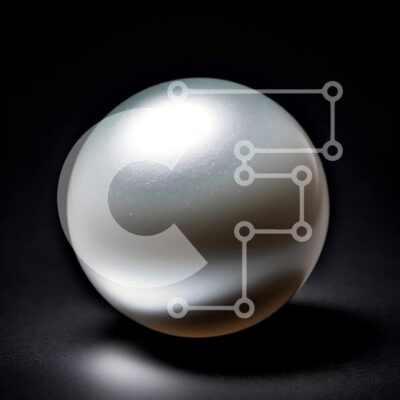 Intra Συλλεκτικό Ξύλινο Παζλ Plywood 4mm - Όμορφη εικόνα ενός λευκού μαργαριταριού σε μια μαύρη επιφάνεια Σε Ξύλινο Κουτί - Διαστάσεις: 10x10 cm – 25 κομμάτια - Image 1