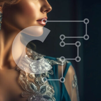 Intra Συλλεκτικό Ξύλινο Παζλ Plywood  4mm - Όμορφη γυναίκα με μπλε φόρεμα με εντυπωσιακά κοσμήματα Σε Ξύλινο Κουτί - Διαστάσεις Puzzle: 10x10 cm – 25 κομμάτια - Image 1