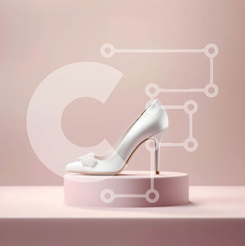 Intra Συλλεκτικό Ξύλινο Παζλ Plywood  4mm - Κομψό ψηλοτάκουνο παπούτσι με τακούνι στιλέτο διακοσμημένο με πέρλες και κομψό σχέδιο Σε Ξύλινο Κουτί - Διαστάσεις Puzzle: 10x10 cm – 25 κομμάτια - Image 1