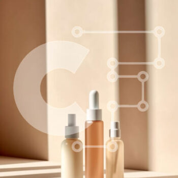 Intra Συλλεκτικό Ξύλινο Παζλ Plywood  4mm - Προϊόντα περιποίησης δέρματος σε τραπέζι με διαφανή και μπεζ μπουκάλια Σε Ξύλινο Κουτί - Διαστάσεις Puzzle: 10x10 cm – 25 κομμάτια - Image 1