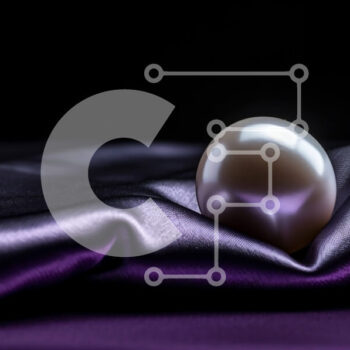 Intra Συλλεκτικό Ξύλινο Παζλ Plywood  4mm - Όμορφη εικόνα ενός λευκού μαργαριταριού σε ένα μωβ σατέν πανί Σε Ξύλινο Κουτί - Διαστάσεις: 10x10 cm – 25 κομμάτια - Image 1