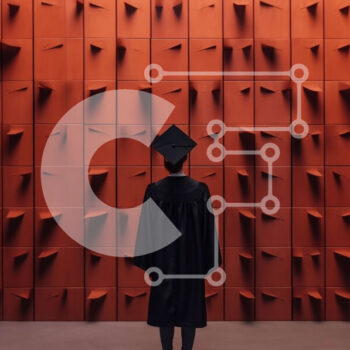 Intra Συλλεκτικό Ξύλινο Παζλ Plywood  4mm - Κομψό φόρεμα αποφοίτησης σε φόντο τοίχου κόκκινου τριγώνου Σε Ξύλινο Κουτί - Διαστάσεις Puzzle: 10x10 cm – 25 κομμάτια - Image 1