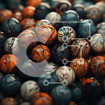 Intra Συλλεκτικό Ξύλινο Παζλ Plywood  4mm - Σωρός από πολύχρωμα μάρμαρα Σε Ξύλινο Κουτί - Διαστάσεις Puzzle: 10x10 cm – 25 κομμάτια - Image 1