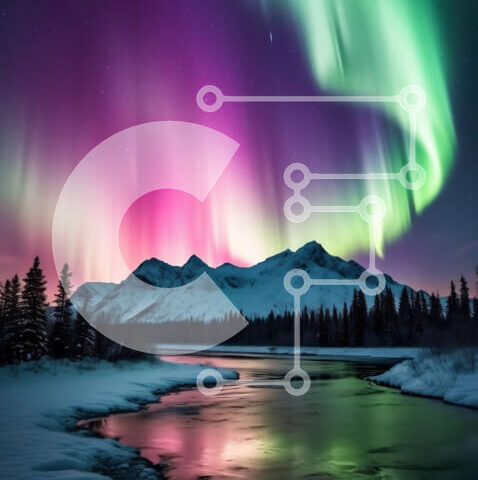 Intra Συλλεκτικό Ξύλινο Παζλ Plywood  4mm - Εκπληκτική εικόνα του Aurora Borealis πάνω από τα χιονισμένα βουνά Σε Ξύλινο Κουτί - Διαστάσεις: 10x10 cm – 25 κομμάτια - Image 1