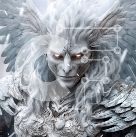 Intra Συλλεκτικό Ξύλινο Παζλ Plywood  4mm - Όμορφη εικόνα ενός λευκού αγγέλου Σε Ξύλινο Κουτί - Διαστάσεις Puzzle: 10x10 cm – 25 κομμάτια - Image 1