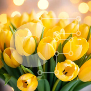 Intra Συλλεκτικό Ξύλινο Παζλ Plywood  4mm - Βάζο με κίτρινες τουλίπες, τριαντάφυλλα, κρίνους και μαργαρίτες Σε Ξύλινο Κουτί - Διαστάσεις: 10x10 cm – 25 κομμάτια