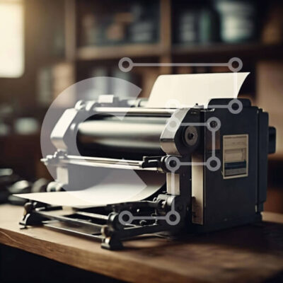 Intra Συλλεκτικό Ξύλινο Παζλ Plywood 4mm - Παλιομοδίτικη γραφομηχανή σε ξύλινο τραπέζι με βιβλία Σε Ξύλινο Κουτί - Διαστάσεις: 10x10 cm – 25 κομμάτια - Image 1