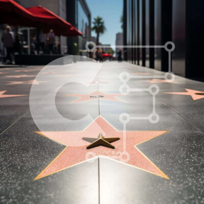 Intra Συλλεκτικό Ξύλινο Παζλ Plywood  4mm - Πεζοδρόμιο με αστέρια και ομπρέλες Σε Ξύλινο Κουτί - Διαστάσεις Puzzle: 10x10 cm – 25 κομμάτια - Image 1