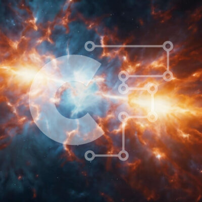 Intra Συλλεκτικό Ξύλινο Παζλ Plywood  4mm - Έκρηξη στο διάστημα με μπλε και πορτοκαλί φόντο Σε Ξύλινο Κουτί - Διαστάσεις Puzzle: 10x10 cm – 25 κομμάτια - Image 1