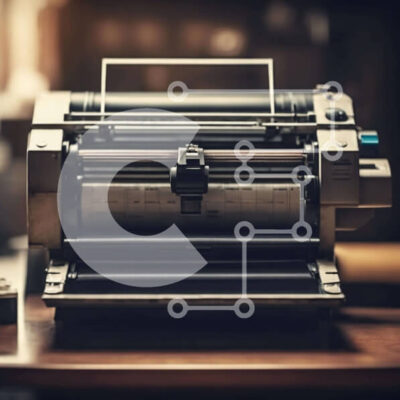 Intra Συλλεκτικό Ξύλινο Παζλ Plywood  4mm - Vintage γραφομηχανή σε ξύλινο τραπέζι Σε Ξύλινο Κουτί - Διαστάσεις: 10x10 cm – 25 κομμάτια - Image 1