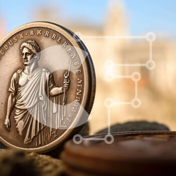 Intra Συλλεκτικό Ξύλινο Παζλ Plywood  4mm - Αναμνηστικό νόμισμα Ιουλίου Καίσαρα Σε Ξύλινο Κουτί - Διαστάσεις: 10x10 cm – 25 κομμάτια - Image 1