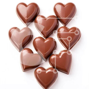 Intra Συλλεκτικό Ξύλινο Παζλ Plywood  4mm - Σοκολατένιες καρδιές σε σχήμα καρδιάς ανάποδα Σε Ξύλινο Κουτί - Διαστάσεις Puzzle: 10x10 cm – 25 κομμάτια