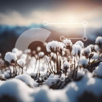 Intra Συλλεκτικό Ξύλινο Παζλ Plywood 4mm - Χιονισμένο πεδίο με βουνά στο φόντο Σε Ξύλινο Κουτί - Διαστάσεις: 10x10 cm – 25 κομμάτια - Image 1