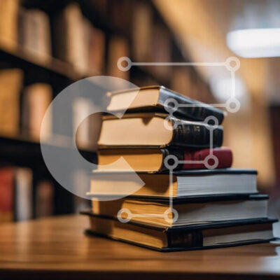 Intra Συλλεκτικό Ξύλινο Παζλ Plywood  4mm - Στοίβα από βιβλία και βιβλιοθήκες σε μια βιβλιοθήκη Σε Ξύλινο Κουτί - Διαστάσεις Puzzle: 10x10 cm – 25 κομμάτια - Image 1