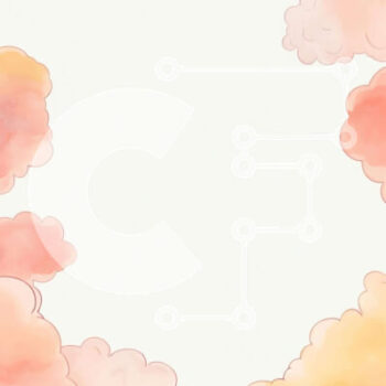 Intra Συλλεκτικό Ξύλινο Παζλ Plywood  4mm - Ροζ και πορτοκαλί ακουαρέλα φόντο με σύννεφα Σε Ξύλινο Κουτί - Διαστάσεις Puzzle: 10x10 cm – 25 κομμάτια - Image 1