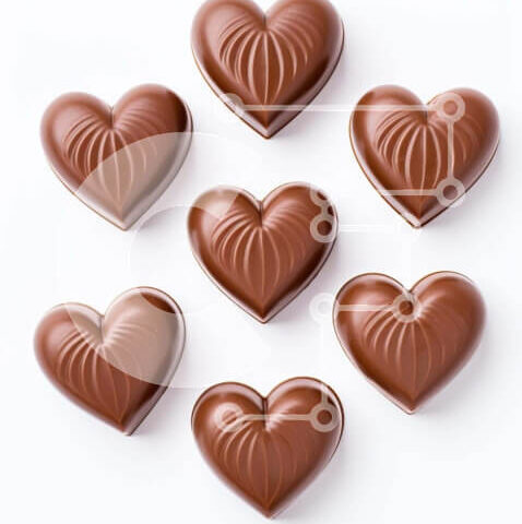 Intra Συλλεκτικό Ξύλινο Παζλ Plywood  4mm - Σοκολάτες σε σχήμα καρδιάς για την ημέρα του Αγίου Βαλεντίνου Σε Ξύλινο Κουτί - Διαστάσεις: 10x10 cm – 25 κομμάτια - Image 1