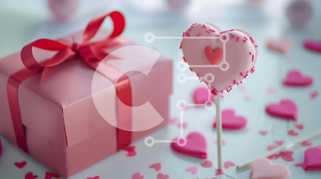 Intra Συλλεκτικό Ξύλινο Παζλ Plywood  4mm - Cake Pop σε σχήμα καρδιάς με κουτί δώρου και μπαλόνια Σε Ξύλινο Κουτί - Διαστάσεις: 10x10 cm – 25 κομμάτια