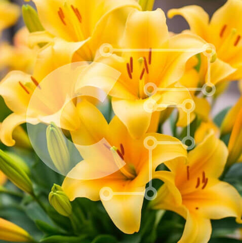 Intra Συλλεκτικό Ξύλινο Παζλ Plywood 4mm - Μπουκέτο με κίτρινα λουλούδια σε ανοιχτό δοχείο Σε Ξύλινο Κουτί - Διαστάσεις: 10x10 cm – 25 κομμάτια - Image 1