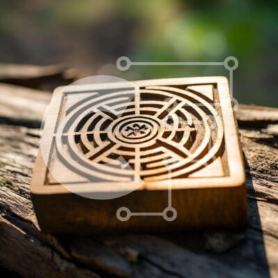 Intra Συλλεκτικό Ξύλινο Παζλ Plywood  4mm - Ξύλινος λαβύρινθος ή λαβύρινθος για διαλογισμό και αυτοανακάλυψη Σε Ξύλινο Κουτί - Διαστάσεις Puzzle: 10x10 cm – 25 κομμάτια - Image 1