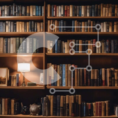 Intra Συλλεκτικό Ξύλινο Παζλ Plywood  4mm - Μεγάλη βιβλιοθήκη γεμάτη βιβλία και φωτιστικό Σε Ξύλινο Κουτί - Διαστάσεις Puzzle: 10x10 cm – 25 κομμάτια - Image 1