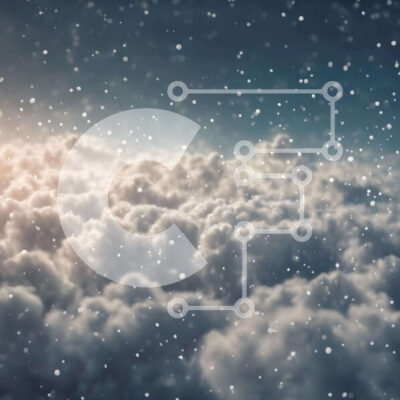 Intra Συλλεκτικό Ξύλινο Παζλ Plywood  4mm - Νιφάδες χιονιού που πέφτουν από το νεφελώδη χειμερινό ουρανό Σε Ξύλινο Κουτί - Διαστάσεις Puzzle: 10x10 cm – 25 κομμάτια - Image 1