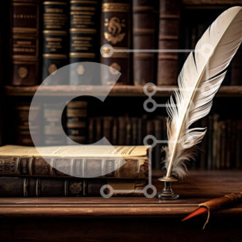 Intra Συλλεκτικό Ξύλινο Παζλ Plywood  4mm - Vintage πούπουλο και βιβλία στην παλιά βιβλιοθήκη Σε Ξύλινο Κουτί - Διαστάσεις: 10x10 cm – 25 κομμάτια - Image 1