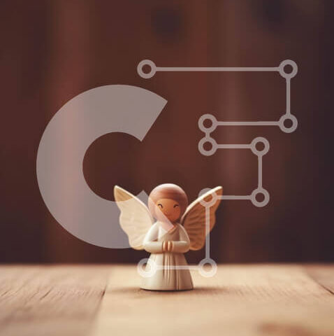 Intra Συλλεκτικό Ξύλινο Παζλ Plywood 4mm - Μικρό ξύλινο ειδώλιο αγγέλου με ανοιχτά φτερά Σε Ξύλινο Κουτί - Διαστάσεις: 10x10 cm – 25 κομμάτια - Image 1