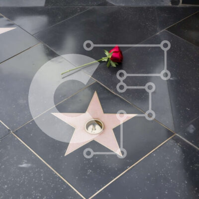 Intra Συλλεκτικό Ξύλινο Παζλ Plywood  4mm - Κόκκινο τριαντάφυλλο και αστέρια στο έδαφος Σε Ξύλινο Κουτί - Διαστάσεις Puzzle: 10x10 cm – 25 κομμάτια - Image 1