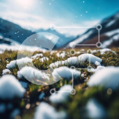 Intra Συλλεκτικό Ξύλινο Παζλ Plywood  4mm - Χιονισμένο λιβάδι με βουνά Σε Ξύλινο Κουτί - Διαστάσεις: 10x10 cm – 25 κομμάτια - Image 1