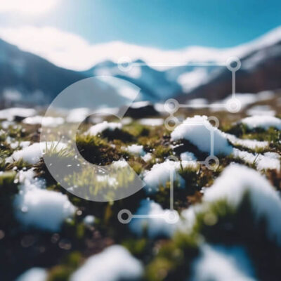 Intra Συλλεκτικό Ξύλινο Παζλ Plywood 4mm - Χιονισμένο γρασίδι με βουνά Σε Ξύλινο Κουτί - Διαστάσεις: 10x10 cm – 25 κομμάτια - Image 1