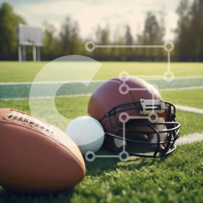 Intra Συλλεκτικό Ξύλινο Παζλ Plywood  4mm - Ποδόσφαιρο και κράνος στο τεχνητό γήπεδο ποδοσφαίρου Σε Ξύλινο Κουτί - Διαστάσεις Puzzle: 10x10 cm – 25 κομμάτια - Image 1