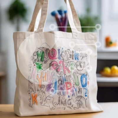 Intra Συλλεκτικό Ξύλινο Παζλ Plywood  4mm - Πολύχρωμη τσάντα με καλλιτεχνικά σχέδια Σε Ξύλινο Κουτί - Διαστάσεις: 10x10 cm – 25 κομμάτια - Image 1