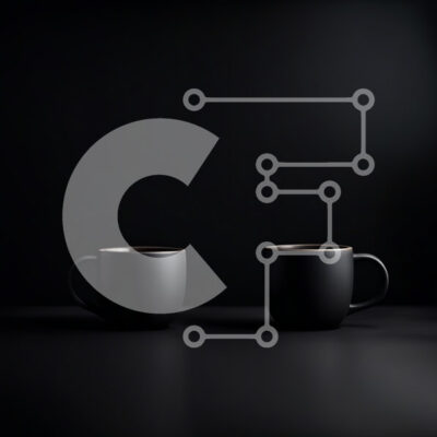 Intra Συλλεκτικό Ξύλινο Παζλ Plywood  4mm - Κομψές μαύρες κούπες καφέ σε σκούρο φόντο Σε Ξύλινο Κουτί - Διαστάσεις: 10x10 cm – 25 κομμάτια - Image 1