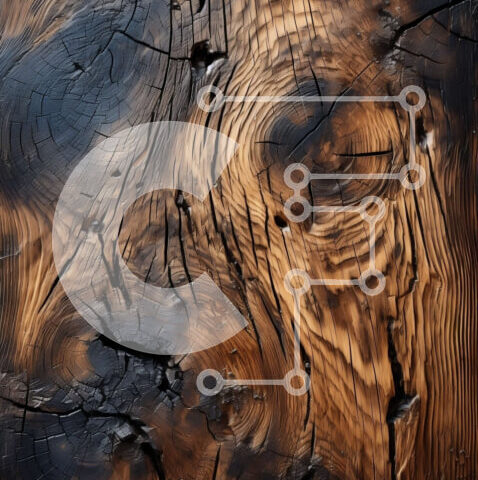 Intra Συλλεκτικό Ξύλινο Παζλ Plywood  4mm - Όμορφη κοντινή εικόνα του ξεπερασμένου ξύλου με ορατούς κόκκους και ρωγμές Σε Ξύλινο Κουτί - Διαστάσεις: 10x10 cm – 25 κομμάτια - Image 1