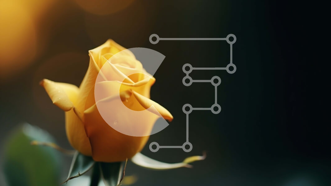 Intra Συλλεκτικό Ξύλινο Παζλ Plywood  4mm - Μονό κίτρινο τριαντάφυλλο με πράσινα φύλλα Σε Ξύλινο Κουτί - Διαστάσεις: 10x10 cm – 25 κομμάτια