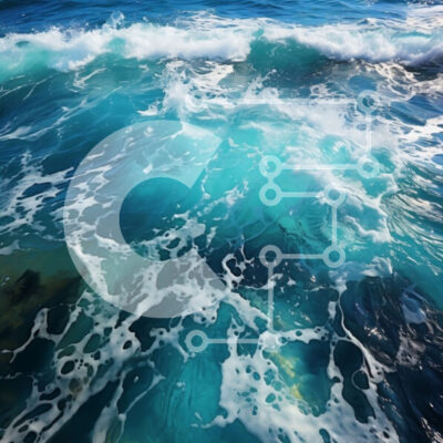 Intra Συλλεκτικό Ξύλινο Παζλ Plywood  4mm - Εκπληκτική εικόνα ενός μπλε ωκεανού με κύματα που συντρίβονται Σε Ξύλινο Κουτί - Διαστάσεις: 10x10 cm – 25 κομμάτια - Image 1