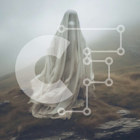 Intra Συλλεκτικό Ξύλινο Παζλ Plywood  4mm - Ονειρική εικόνα μιας γυναίκας με λευκό φόρεμα σε έναν βράχο βράχου Σε Ξύλινο Κουτί - Διαστάσεις Puzzle: 10x10 cm – 25 κομμάτια - Image 1