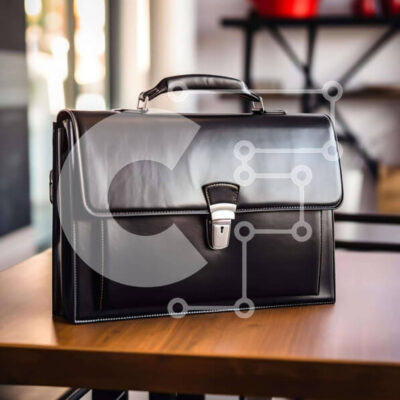 Intra Συλλεκτικό Ξύλινο Παζλ Plywood  4mm - Μαύρος χαρτοφύλακας σε ξύλινο τραπέζι Σε Ξύλινο Κουτί - Διαστάσεις Puzzle: 10x10 cm – 25 κομμάτια - Image 1