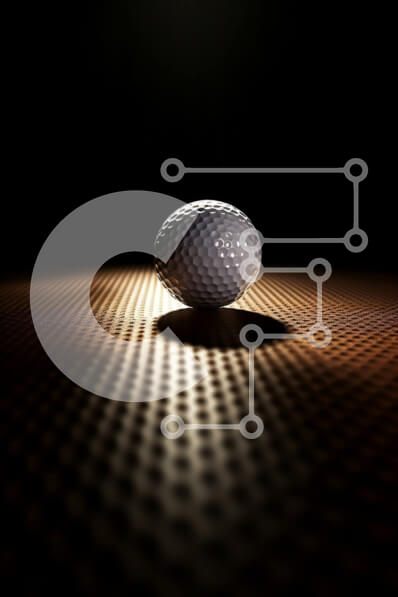 Intra Συλλεκτικό Ξύλινο Παζλ Plywood  4mm - Φωτογραφία μιας λευκής μπάλας του γκολφ σε ένα καρό πάτωμα Σε Ξύλινο Κουτί - Διαστάσεις Puzzle: 10x10 cm – 25 κομμάτια