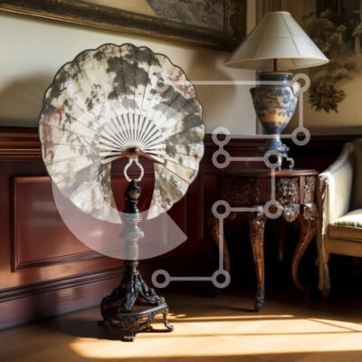 Intra Συλλεκτικό Ξύλινο Παζλ Plywood  4mm - Περίτεχνος ανεμιστήρας στο σαλόνι Σε Ξύλινο Κουτί - Διαστάσεις Puzzle: 10x10 cm – 25 κομμάτια - Image 1