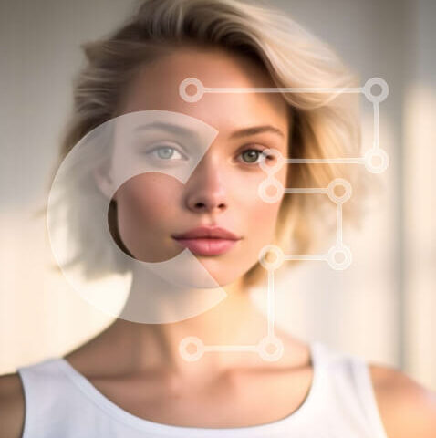 Intra Συλλεκτικό Ξύλινο Παζλ Plywood  4mm - Πορτρέτο μιας νεαρής γυναίκας με ξανθά μαλλιά Σε Ξύλινο Κουτί - Διαστάσεις Puzzle: 10x10 cm – 25 κομμάτια - Image 1