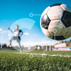 Intra Συλλεκτικό Ξύλινο Παζλ Plywood  4mm - Μπάλα ποδοσφαίρου στον αέρα Σε Ξύλινο Κουτί - Διαστάσεις Puzzle: 10x10 cm – 25 κομμάτια