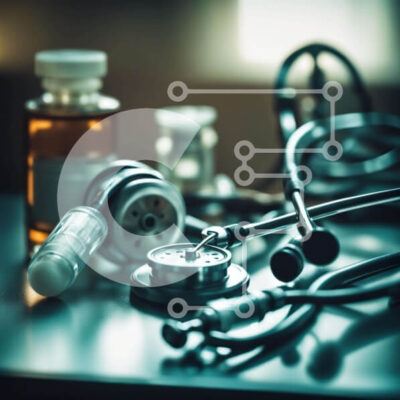 Intra Συλλεκτικό Ξύλινο Παζλ Plywood  4mm - Ιατρικό στηθοσκόπιο και φιάλες φαρμάκων Σε Ξύλινο Κουτί - Διαστάσεις Puzzle: 10x10 cm – 25 κομμάτια - Image 1