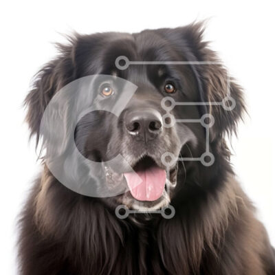 Intra Συλλεκτικό Ξύλινο Παζλ Plywood  4mm - Όμορφη εικόνα ενός λυπημένου μαύρου σκύλου με αφράτη γούνα και μάτια ψυχής Σε Ξύλινο Κουτί - Διαστάσεις: 10x10 cm – 25 κομμάτια - Image 1