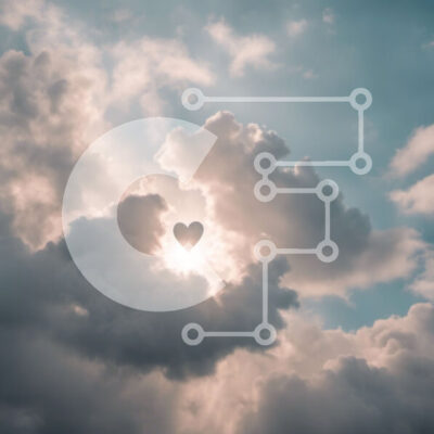 Intra Συλλεκτικό Ξύλινο Παζλ Plywood  4mm - Σύννεφο στον ουρανό σε σχήμα καρδιάς Σε Ξύλινο Κουτί - Διαστάσεις: 10x10 cm – 25 κομμάτια - Image 1